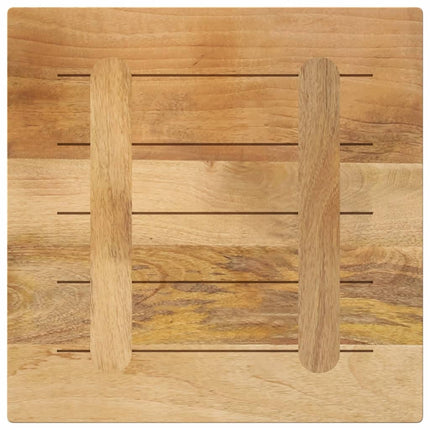 Bordsskiva 60x60x2,5 cm fyrkantig massivt grovt mangoträ