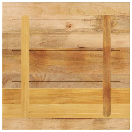 Bordsskiva 70x70x1,5 cm fyrkantig massivt grovt mangoträ