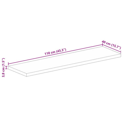 Bordsskiva 110x40x3,8 cm rektangulär massivt mango-trä