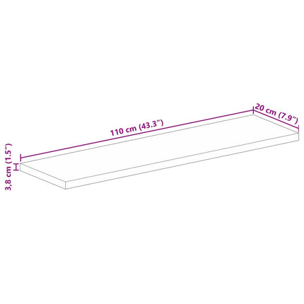 Bordsskiva 110x20x3,8 cm rektangulär massivt mango-trä