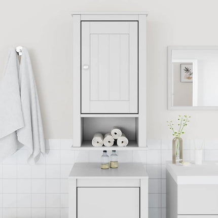 Badrumsskåp BERG vit 40x27x71,5 cm massiv furu