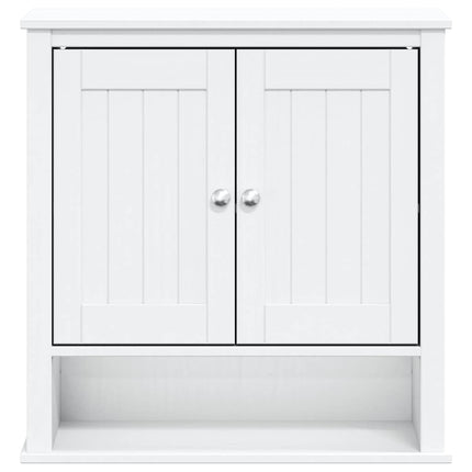 Väggmonterad badrumsskåp BERG vit 69,5x27x71,5 cm massivt trä