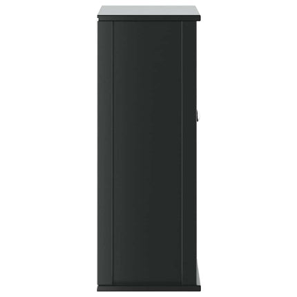 Badrumsskåp BERG svart 69,5x27x71,5 cm massivt trä