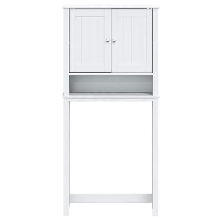 Tvättmaskinskåp BERG vit 76x27x164,5 cm massivt trä