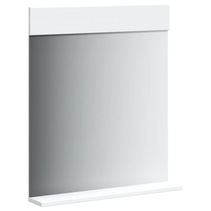 Badrumsspegel med hylla BERG vit 60x12x70 cm massivt trä