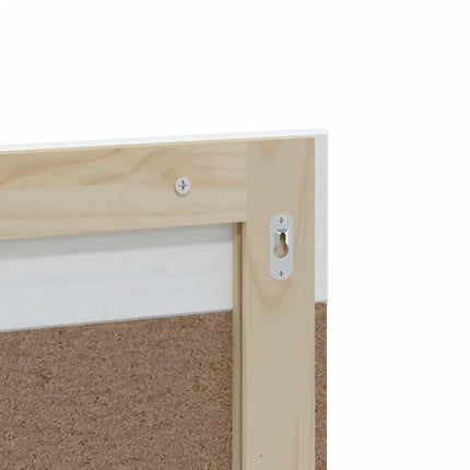 Badrumsspegel med hylla BERG vit 60x12x70 cm massivt trä