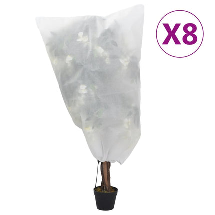 Fiberdukar med dragsko 8 st 70 g/m² 0,8x1 m