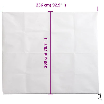 Fiberdukar med blixtlås 2 st 70 g/m² 2,36x2 m