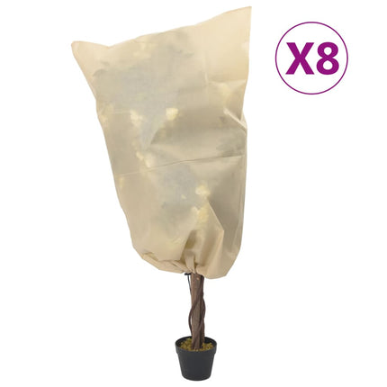 Fiberdukar med dragsko 8 st 70 g/m² 0,8x1,2 m