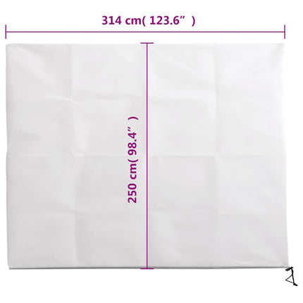 Fiberdukar med blixtlås 4 st 70 g/m² 3,14x2,5 m