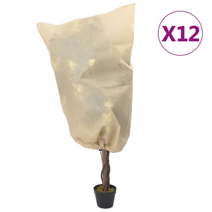 Fiberdukar med dragsko 12 st 70 g/m² 0,8x1 m