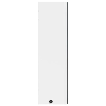Spegelskåp och LED-lampa vit 60x13x52 cm