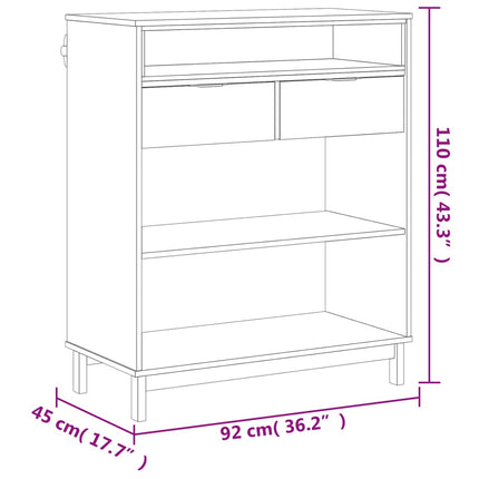 Barbord FLAM 92x45x110 cm massiv furu