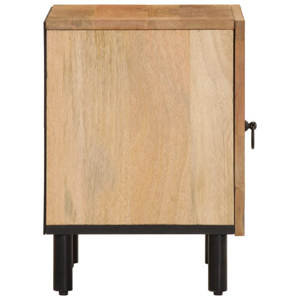 Nattduksbord 2 st 40x33x46 cm massivt mangoträ