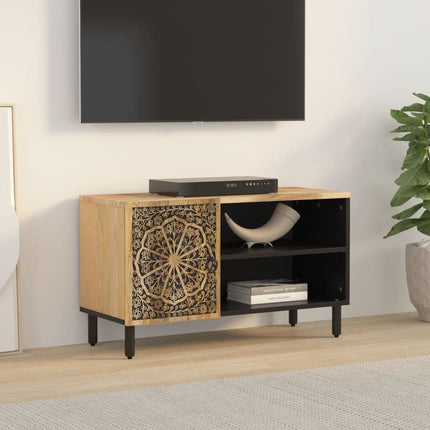Tv-bänk 80x31x46 cm massivt mangoträ