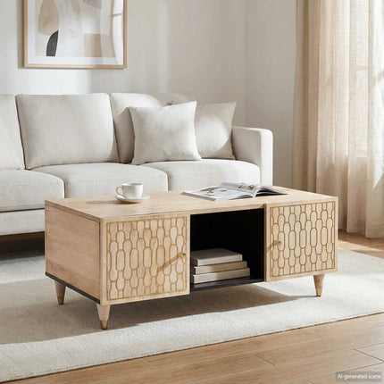 Soffbord 100x54x40 cm massivt mangoträ