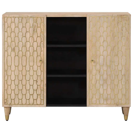 Sidoskåp 90x33x75 cm massivt mangoträ