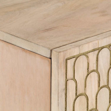 Sidoskåp 90x33x75 cm massivt mangoträ