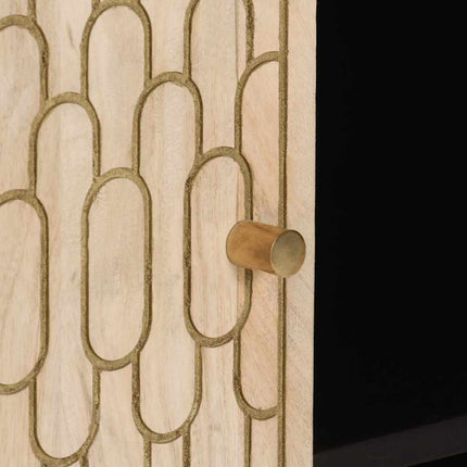 Sidoskåp 90x33x75 cm massivt mangoträ