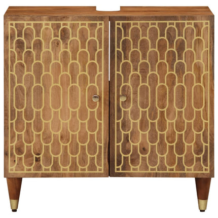 Tvättställsskåp 62x33x58 cm massivt mangoträ