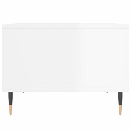 Soffbord vit högglans 60x50x36,5 cm konstruerat trä