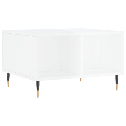 Soffbord vit högglans 60x50x36,5 cm konstruerat trä