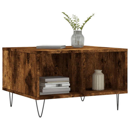 Soffbord rökfärgad ek 60x50x36,5 cm konstruerat trä