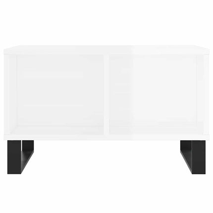Soffbord vit högglans 60x50x36,5 cm konstruerat trä