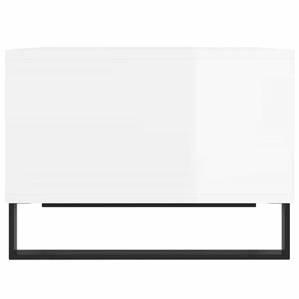 Soffbord vit högglans 60x50x36,5 cm konstruerat trä
