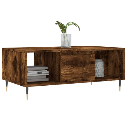 Soffbord rökfärgad ek 90x50x36,5 cm konstruerat trä