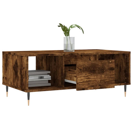 Soffbord rökfärgad ek 90x50x36,5 cm konstruerat trä