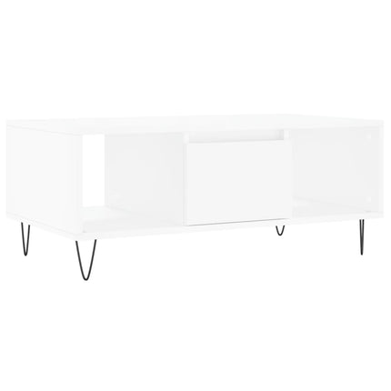 Soffbord vit 90x50x36,5 cm konstruerat trä