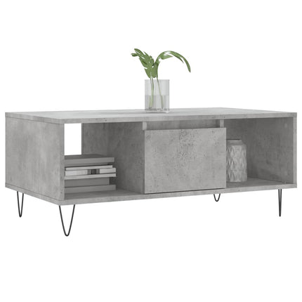 Soffbord betonggrå 90x50x36,5 cm konstruerat trä
