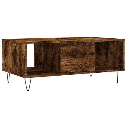Soffbord rökfärgad ek 90x50x36,5 cm konstruerat trä
