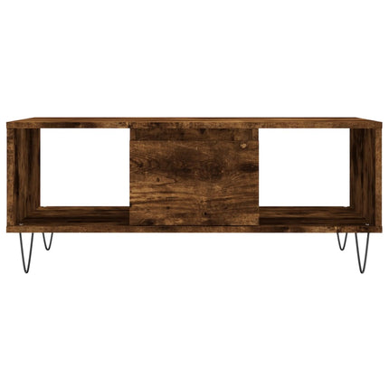 Soffbord rökfärgad ek 90x50x36,5 cm konstruerat trä