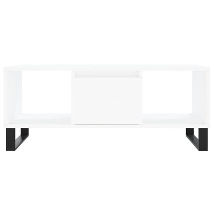 Soffbord vit 90x50x36,5 cm konstruerat trä