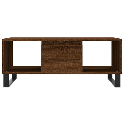 Soffbord brun ek 90x50x36,5 cm konstruerat trä
