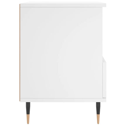 Sängbord vit 40x35x50 cm konstruerat trä