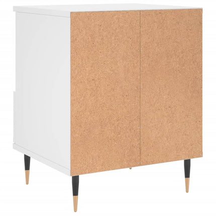 Sängbord vit 40x35x50 cm konstruerat trä