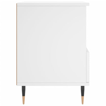 Sängbord 2 st vit 40x35x50 cm konstruerat trä