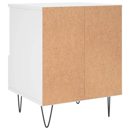 Sängbord vit 40x35x50 cm konstruerat trä
