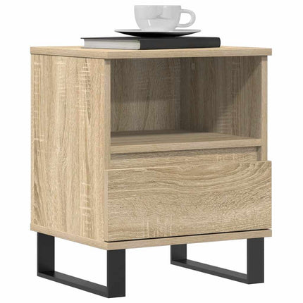 Sängbord 2 st sonoma-ek 40x35x50 cm konstruerat trä