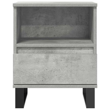 Sängbord betonggrå 40x35x50 cm konstruerat trä