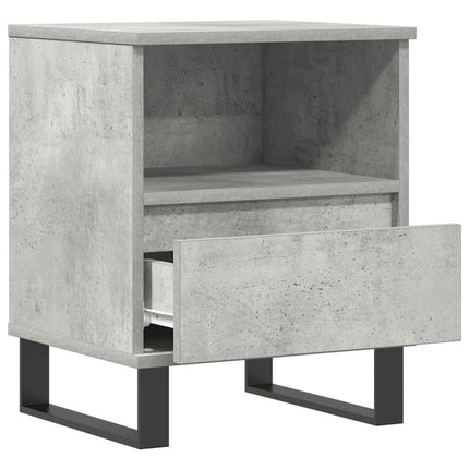 Sängbord betonggrå 40x35x50 cm konstruerat trä