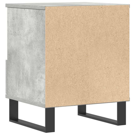 Sängbord betonggrå 40x35x50 cm konstruerat trä