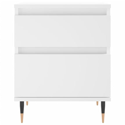 Sängbord vit 40x35x50 cm konstruerat trä