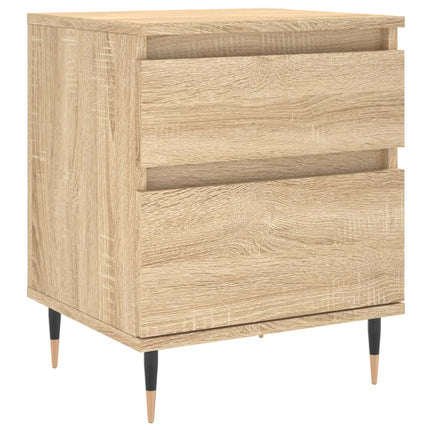 Sängbord 2 st sonoma-ek 40x35x50 cm konstruerat trä