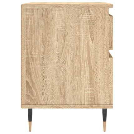 Sängbord 2 st sonoma-ek 40x35x50 cm konstruerat trä