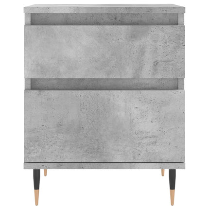 Sängbord 2 st betonggrå 40x35x50 cm konstruerat trä