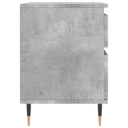 Sängbord 2 st betonggrå 40x35x50 cm konstruerat trä